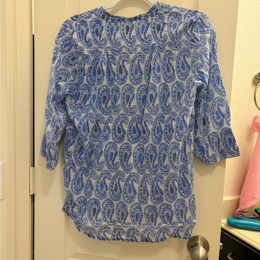 Roberta Roller Rabbit Lightweight Blue Paisley Wo… - image 3